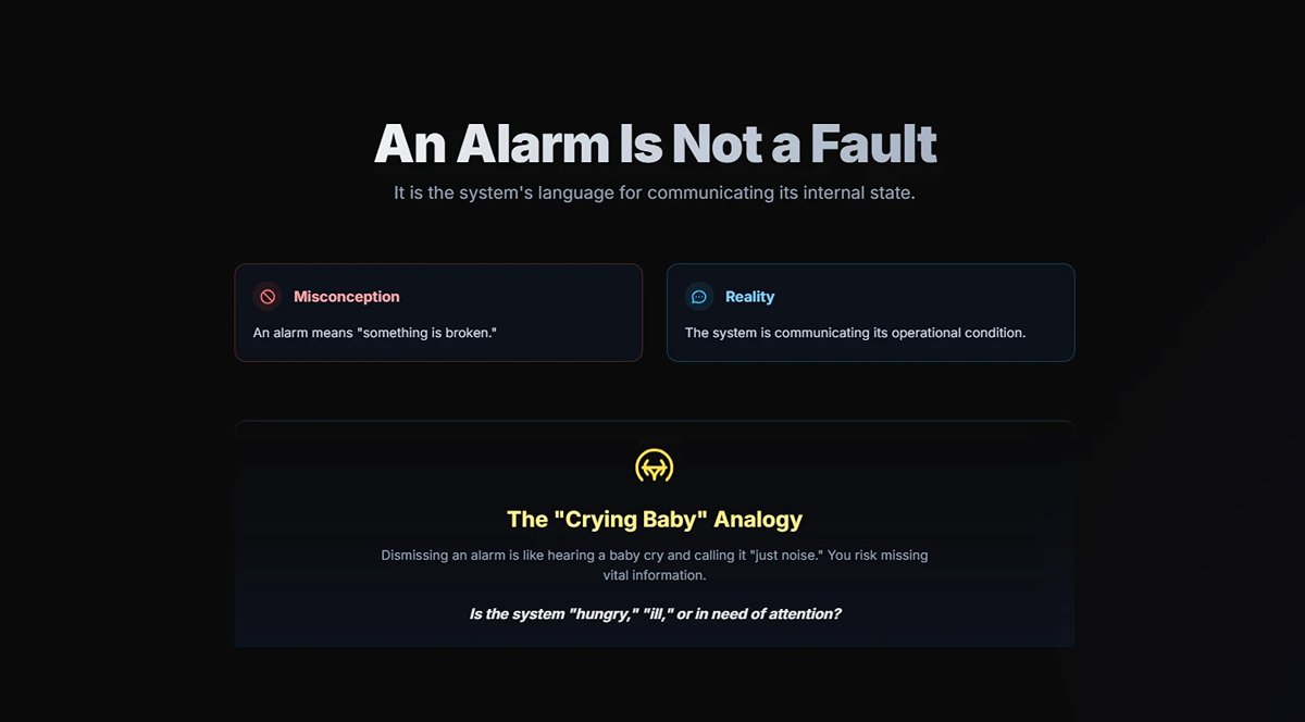 An Alarm Is Not a Fault