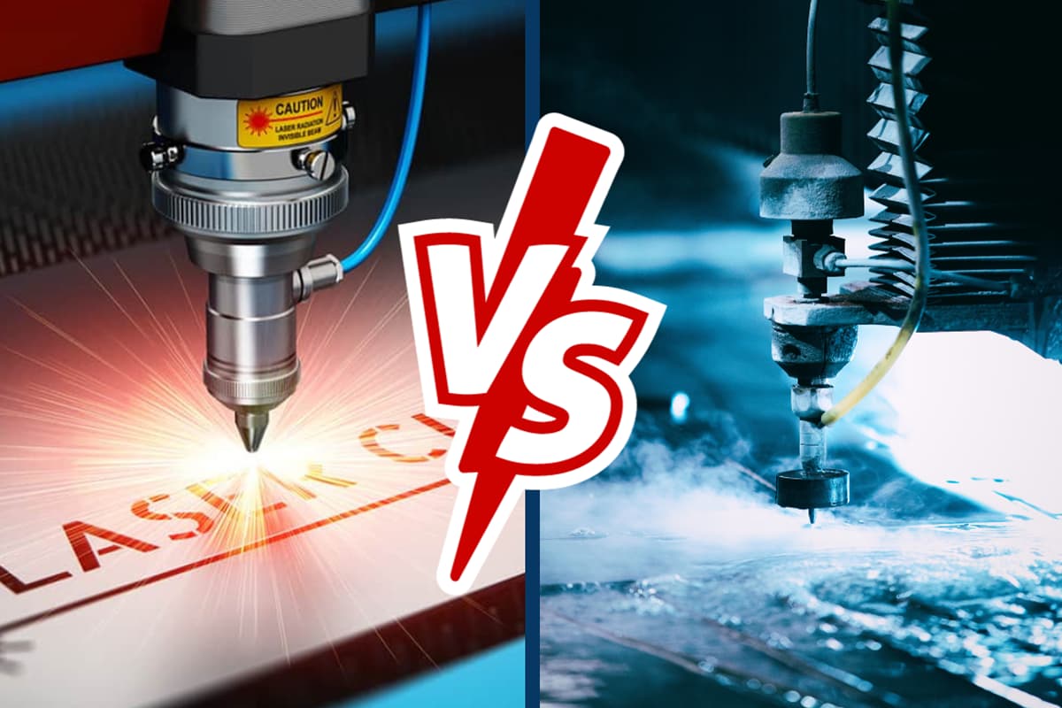 laser cutting machine vs waterjet