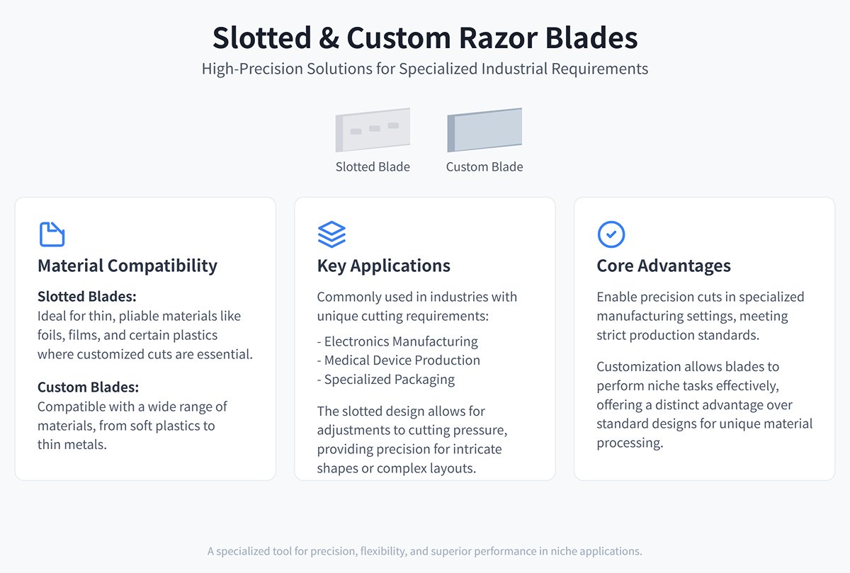 Slotted & Custom Razor Blades