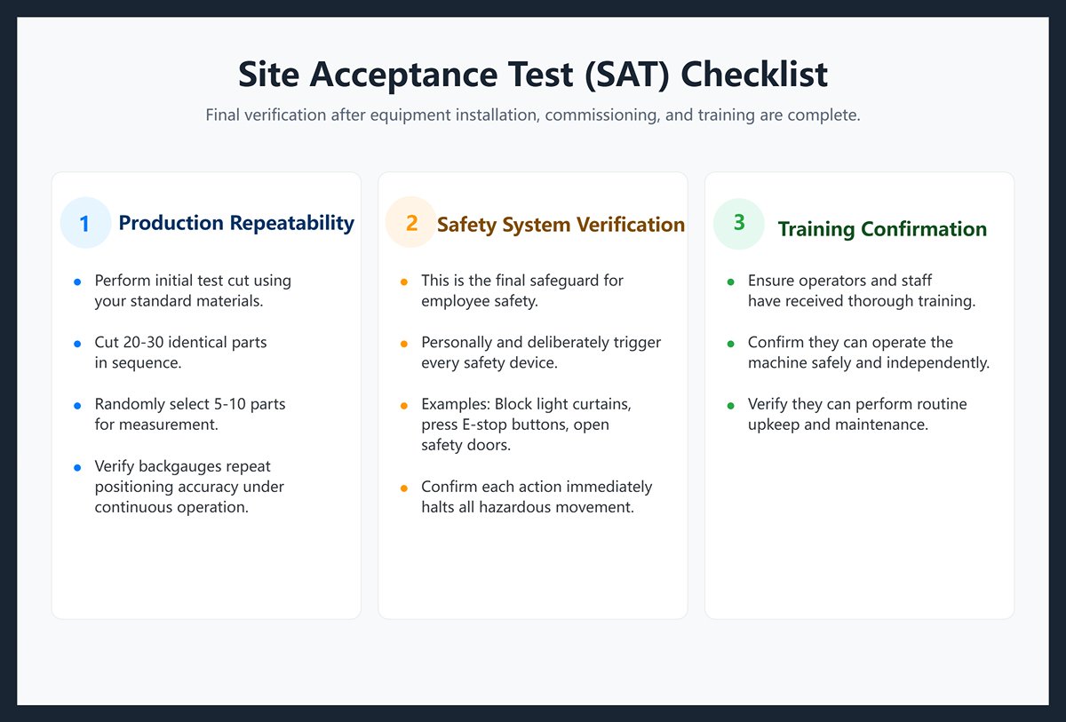 Site Acceptance Test (SAT) Checklist