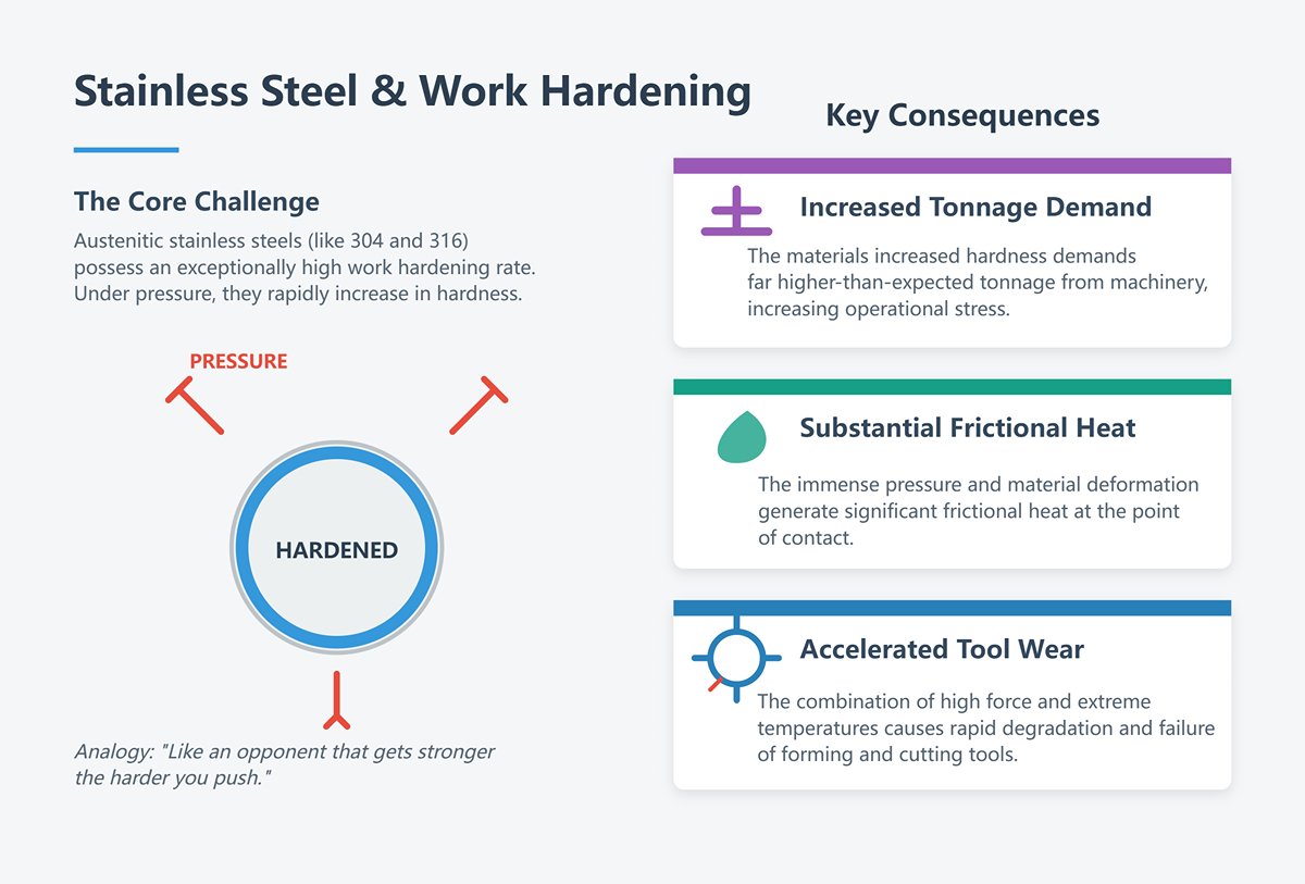 ステンレス鋼と加工硬化