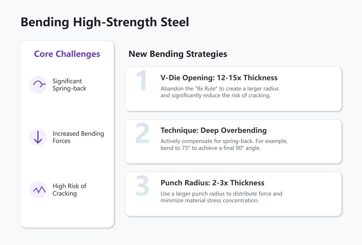 Огъване на стомана с висока якост