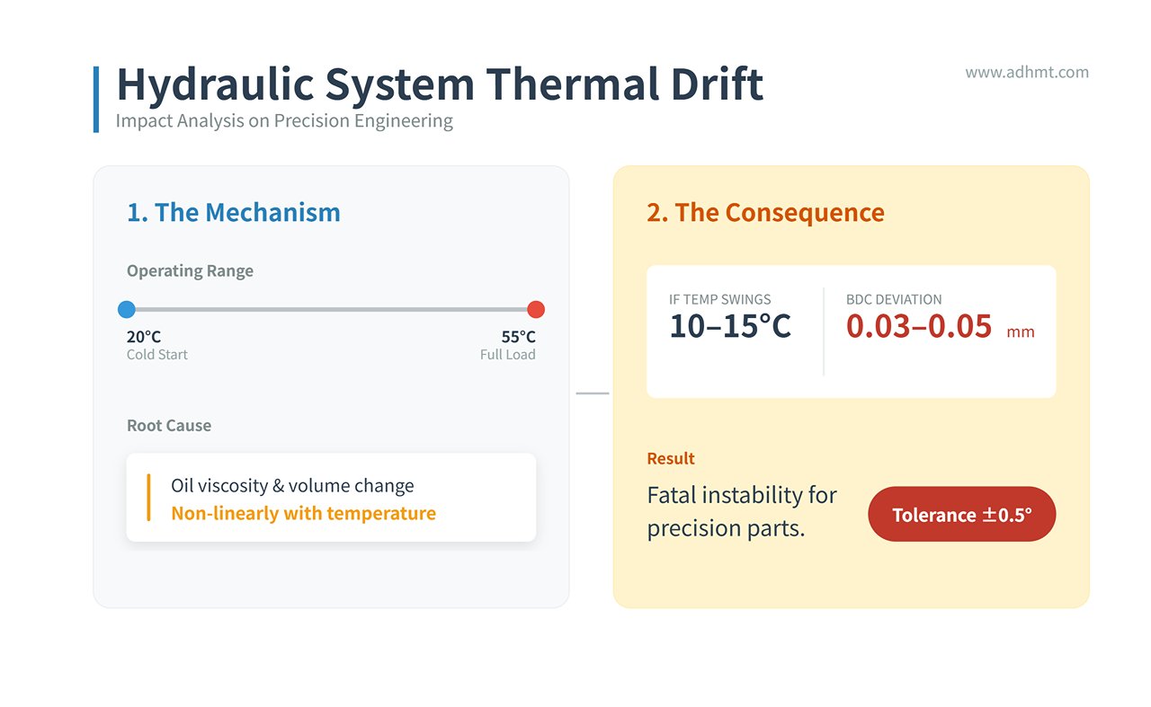 Tepelný drift hydraulického systému