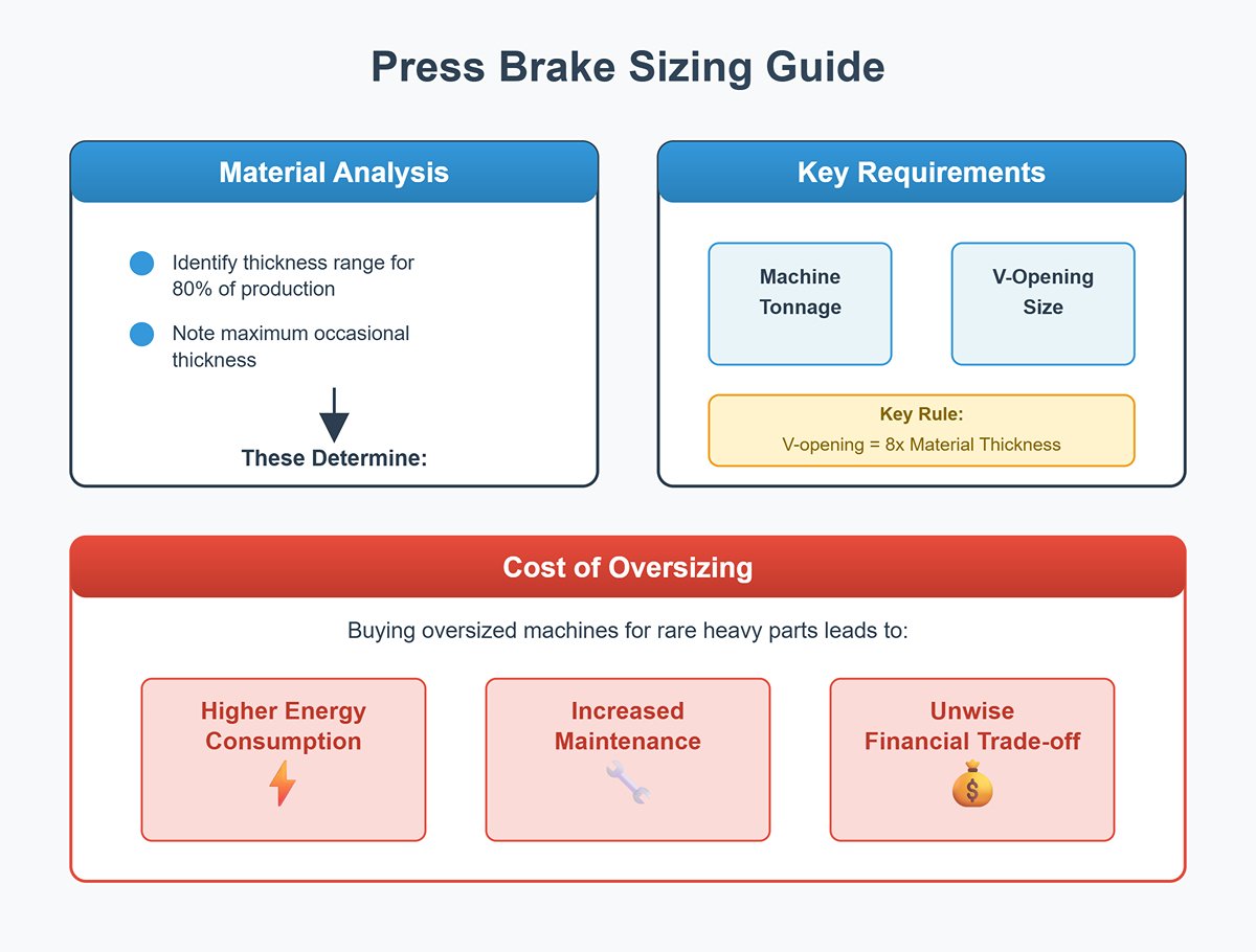 Наръчник за определяне размера на абкант пресата