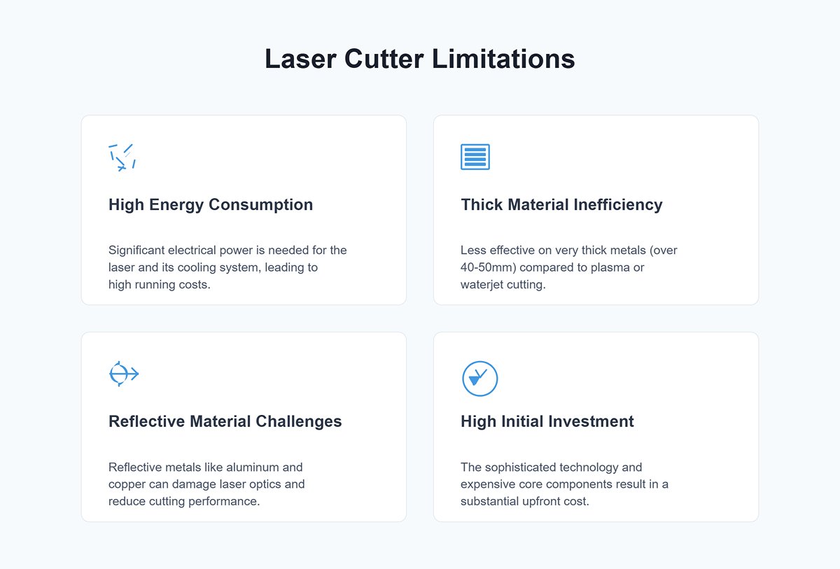 ข้อจำกัดของเครื่องตัดเลเซอร์