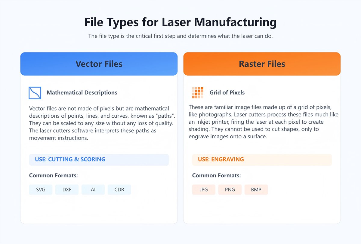 Tipi di file per la produzione laser
