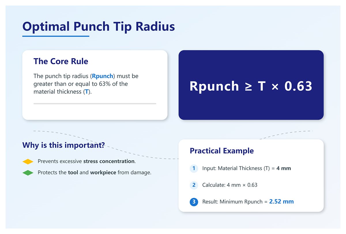 Optimal Punch Tip Radius