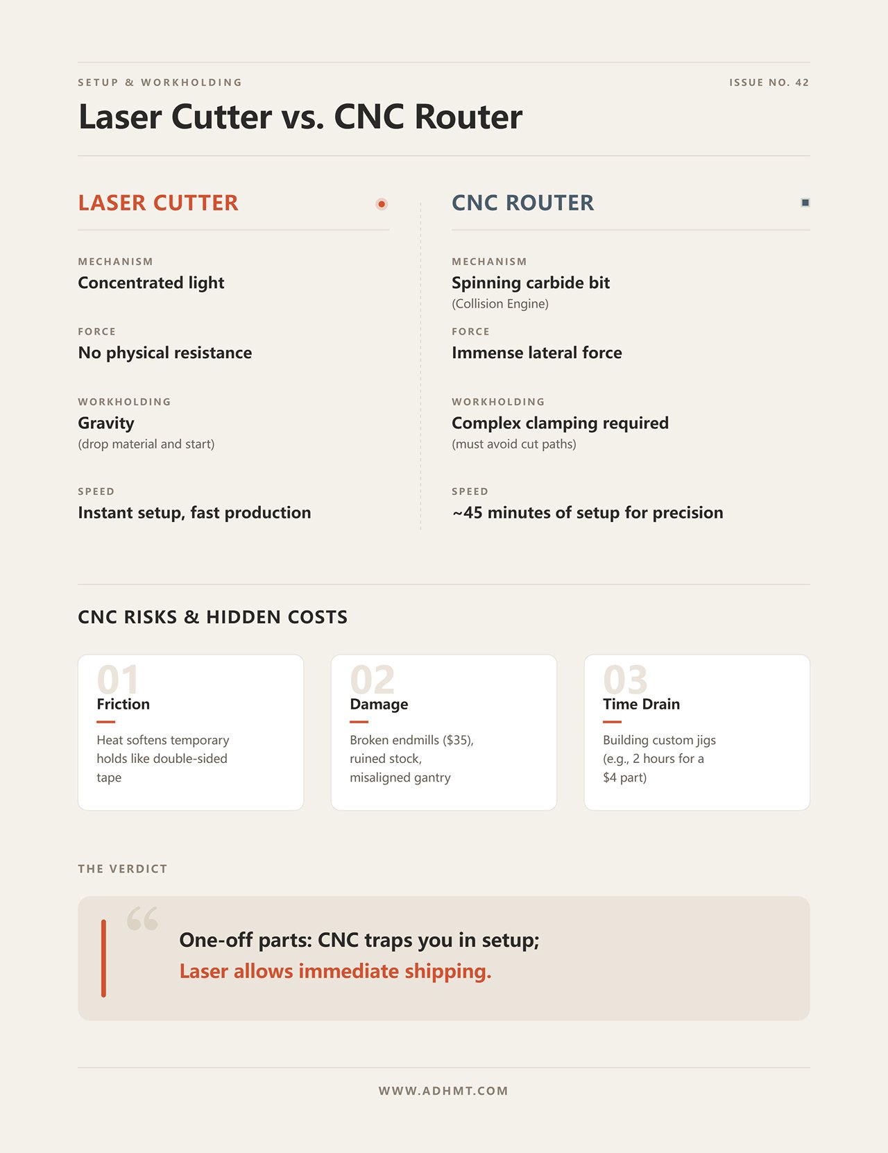 레이저 절단기 vs. CNC 라우터