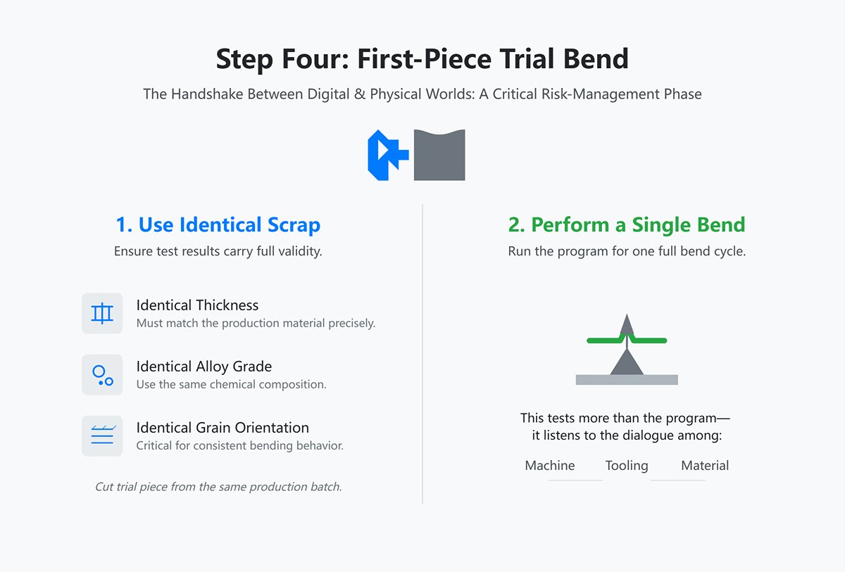 Step Four First‑Piece Trial Bend (using scrap material)