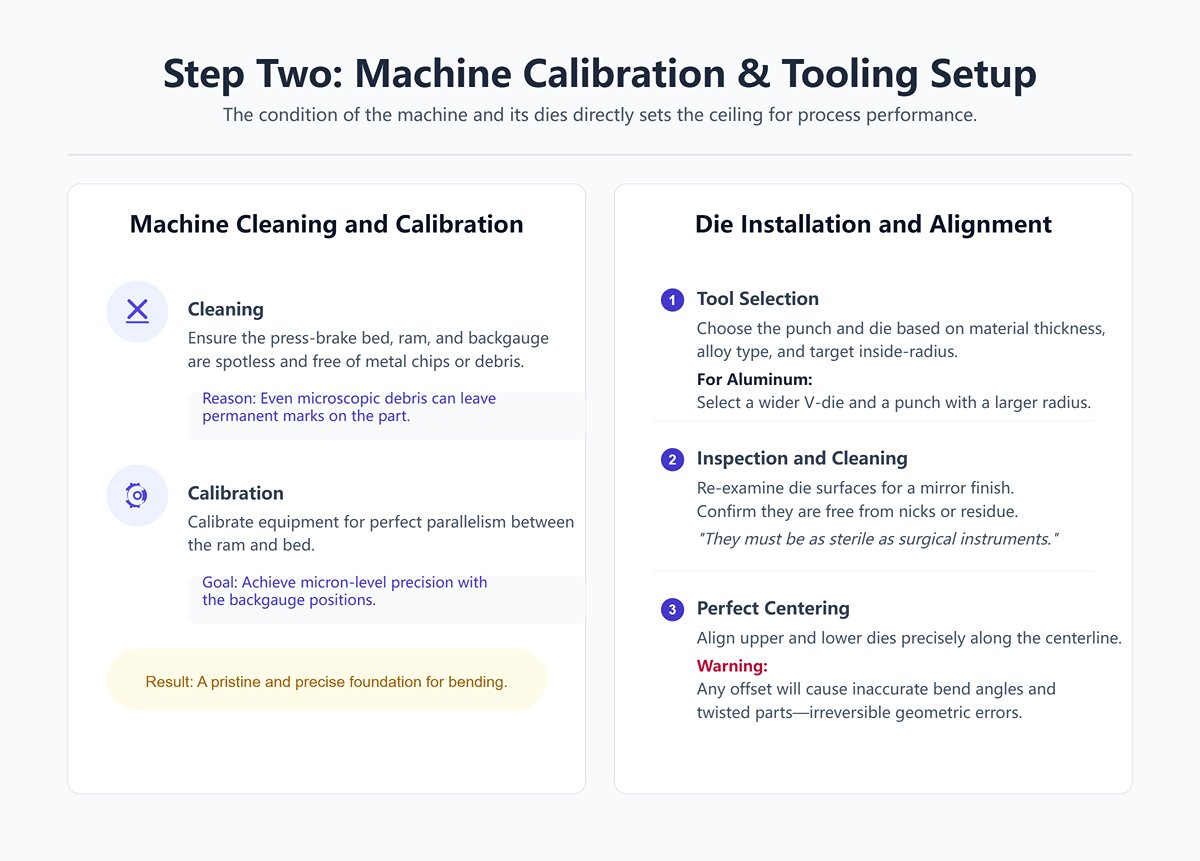 Step Two Machine Calibration and Tooling Setup