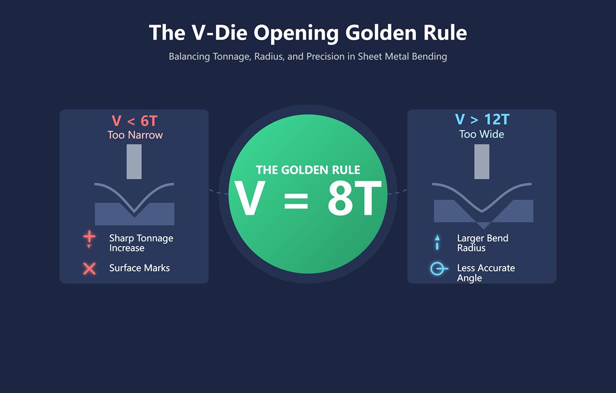 The V-Die Opening Golden Rule