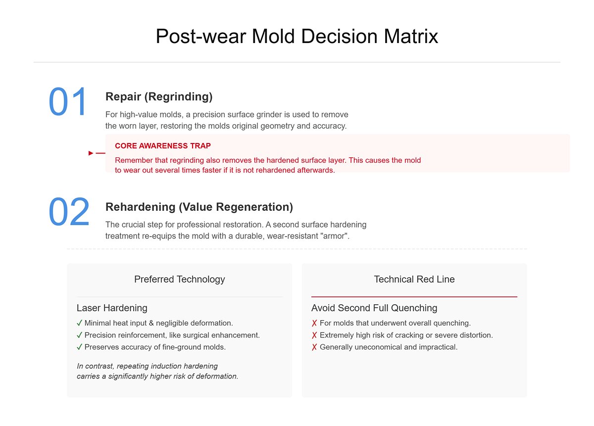 Post-wear Decision Matrix: Repair, Reharden, or Scrap?