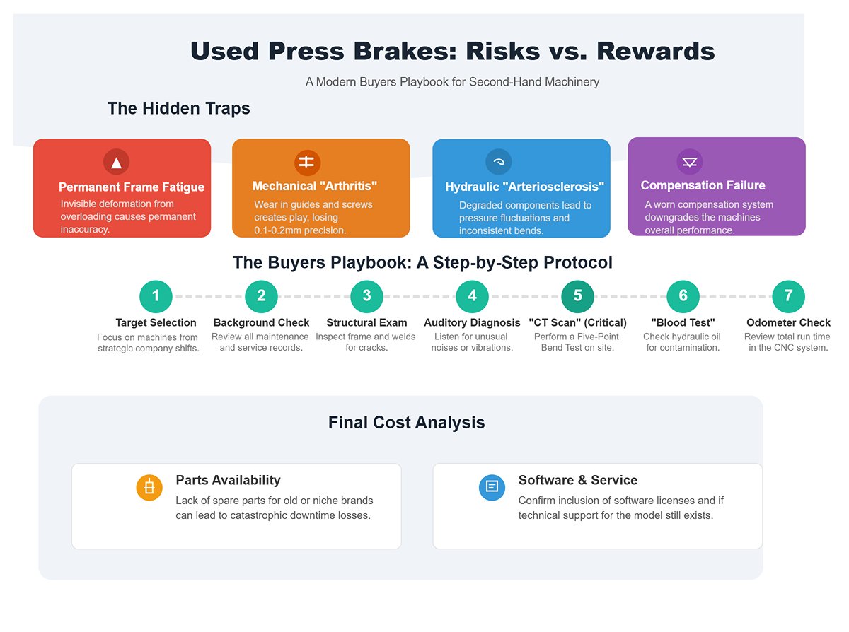 النظر في المعدات الجديدة مقابل المستعملة: فخاخ وفرص دقة مكابس الثني المستعملة