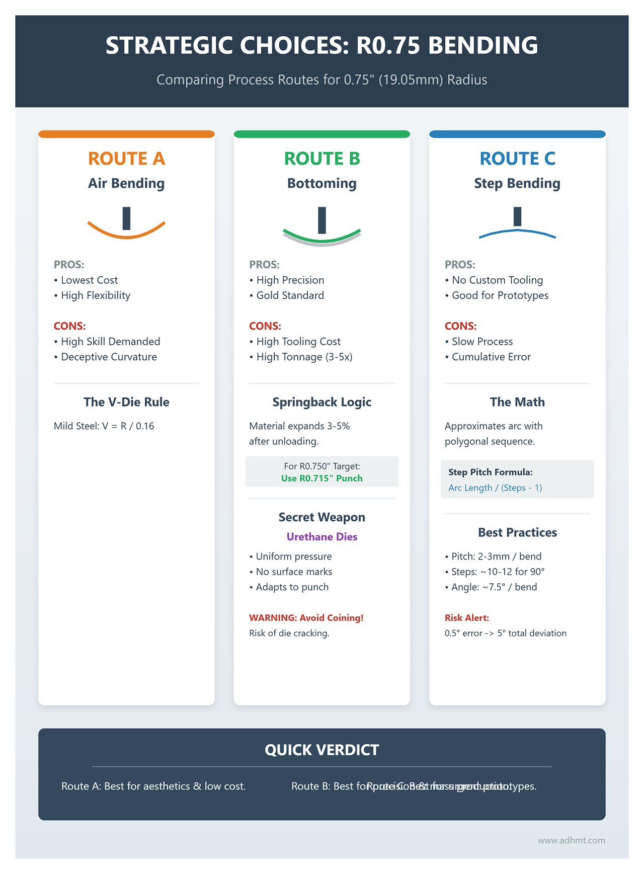 Strategic Choices Comparing Three Process Routes to Achieve R0.75