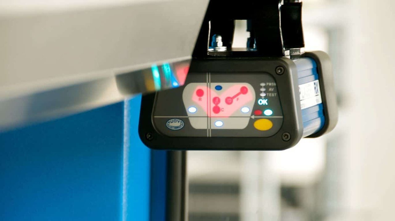 Press brake laser safety