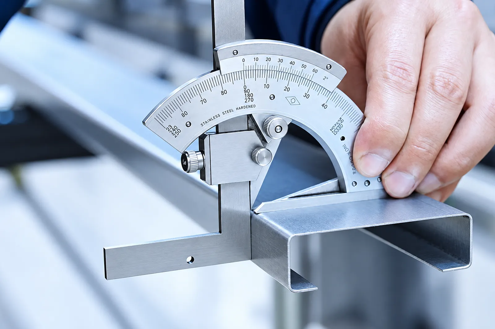 Measuring a formed sheet-metal part with a digital caliper